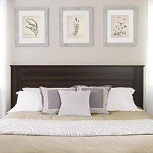 Espresso King Flat Panel Headboard