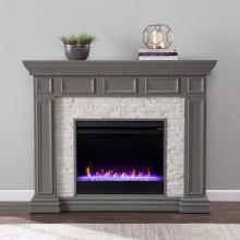 Dakesbury Color Changing Fireplace w/ Faux Stone