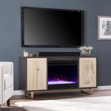 Wilconia Color Changing Fireplace w/ Media Storage and Carved Details