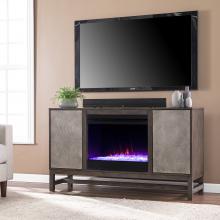 Lannington Color Changing Fireplace w/ Media Storage