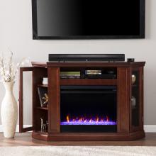 Claremont Color Changing Convertible Fireplace - Cherry