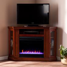 Claremont Color Changing Convertible Fireplace - Brown Mahogany