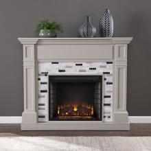 Birkover Electric Fireplace w/ Marble Surround