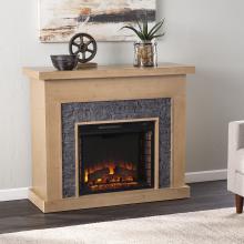 Standlon Electric Fireplace w/ Faux Stone Surround