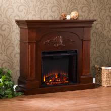 Sicilian Harvest Electric Fireplace - Mahogany