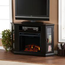 Claremont Convertible Media Electric Fireplace - Black