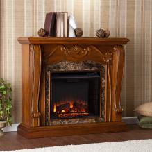 Cardona Electric Fireplace - Walnut