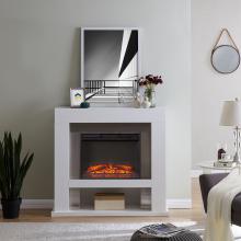 Lirrington Stainless Steel Base Electric Fireplace