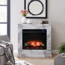 Dendale Faux Marble Electric Fireplace w/ Touch Screen