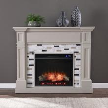 Birkover Touch Screen Electric Fireplace w/ Marble Surround