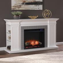 Rylana Bookcase Electric Fireplace w/ Touch Screen Control Panel