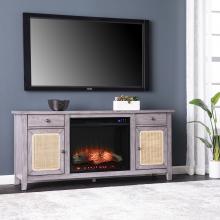 Edderton Touch Screen Electric Fireplace w/ Media Storage