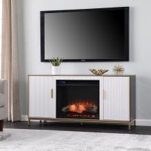 Daltaire Touch Screen Electric Fireplace w/ Media Storage