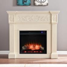 Calvert Touch Screen Electric Fireplace - Ivory