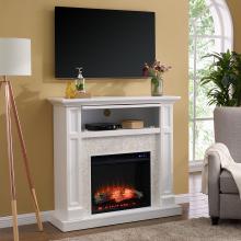 Nobleman Electric Media Fireplace w/ Tile Surround