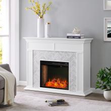 Torlington Tiled Marble Fireplace Mantel w/ Smart Firebox