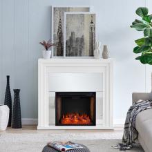 Stadderly Mirrored Fireplace w/ Smart Firebox