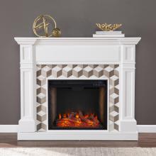 Darvingmore Smart Fireplace w/ Marble Surround