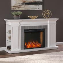 Rylana Smart Fireplace w/ Bookcase