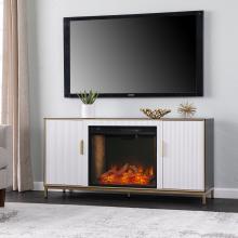 Daltaire Smart Electric Fireplace w/ Media Storage