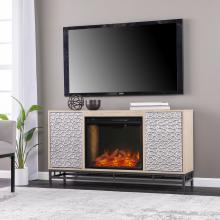 Hollesborne Smart Fireplace w/ Media Storage - Natural