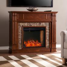 Highgate Electric Smart Media Fireplace - Whiskey Maple