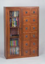 Leslie Dame Library Style Multimedia Storage Cabinet