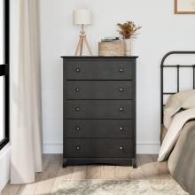 Riverdale 5-Drawer Chest, Washed Black