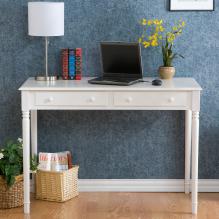 Writing 2-Drawer Desk - Crisp White