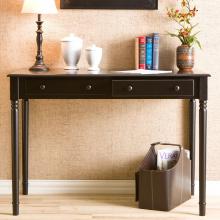 Writing 2-Drawer Desk - Satin Black