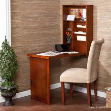 Fold-Out Convertible Desk - Walnut