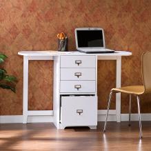 Fold-Out Organizer and Craft Desk - White