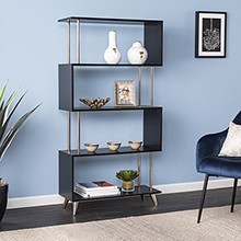 Beckerman Asymmetrical Etagere - Black