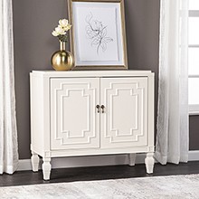 Tropman Antique White Double-Door Accent Cabinet