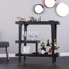 Holly & Martin Zhori Midcentury Modern Bar Cart - Black