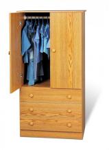 Oak Edenvale 3 Drawer Wardrobe