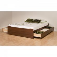 Medium Brown Walnut Coal Harbor Queen Mate's Platform Storage Bed with 6 Drawers