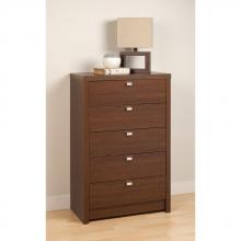 Medium Brown Walnut Series 9 Designer 5 Drawer Chest