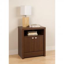 Medium Brown Walnut Series 9 Designer 2 Door Tall Nightstand