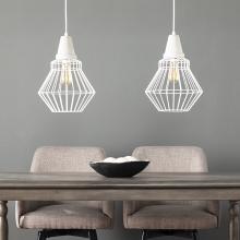 Brodiman Geometric Cage Pendant Lamp Collection - 2pc Set