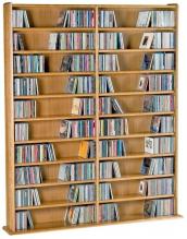 Deluxe Hardwood Media storage furniture with adjustable shelves