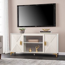 Lantara Media Console w/ Storage - Ivory