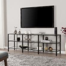 Tyler Metal/Glass TV Stand - Transitional Style - Black