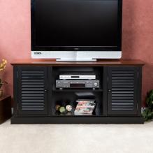 Holly & Martin&trade; Savannah Media Stand-Black & Walnut