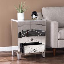 Cresheim Mirrored End Table w/ Drawers