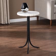 Grendon Round Marble-Top Accent Table