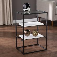 Paignton Glass-Top End Table w/ Storage