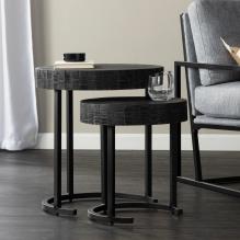 Kennerly Nesting Side Tables - 2pc Set - Blackwashed