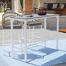Saverdon Slatted Outdoor Bar Table