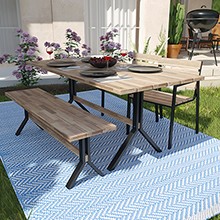 Standlake Slatted Outdoor Dining Table